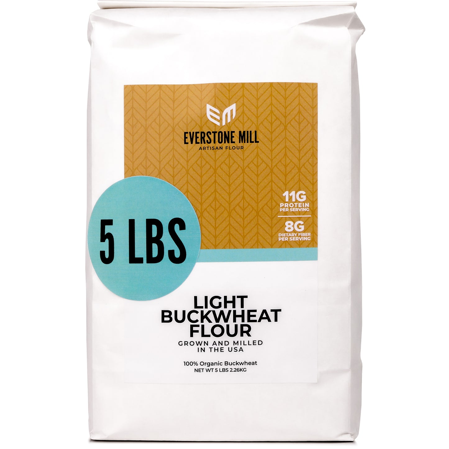 Organic Buckwheat Flour - Light/White | 5 LBS | Premium Quality