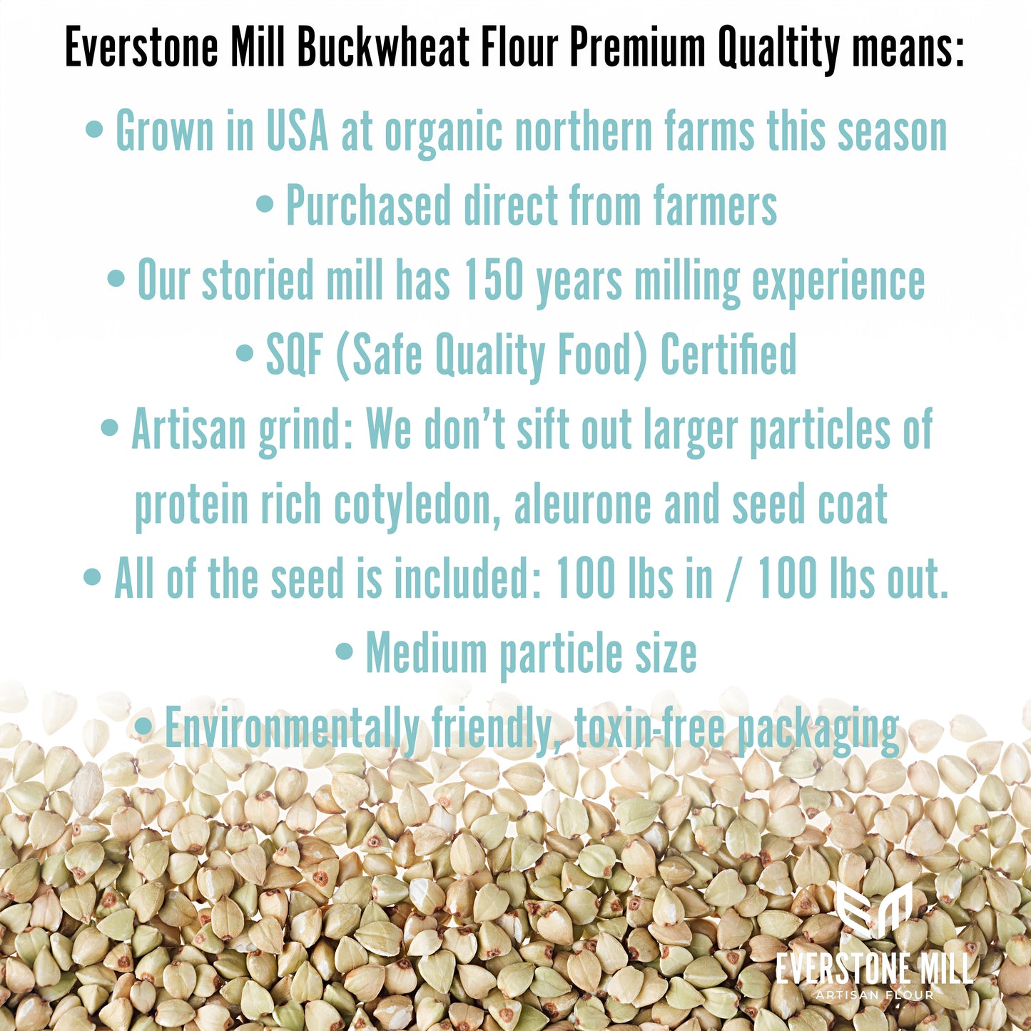 Organic Buckwheat Flour - Light/White | 5 LBS | Premium Quality