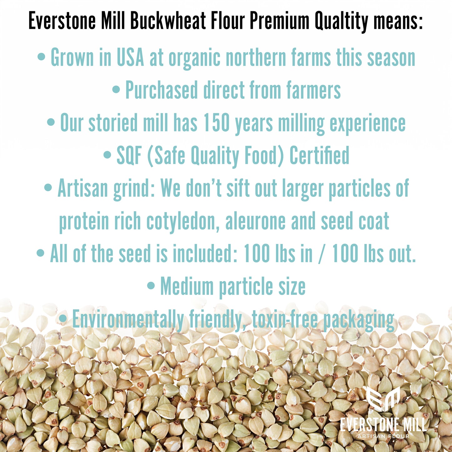 Buckwheat Flour | 5 LBS | Premium Quality Organic | Medium Dark | Fine Grind